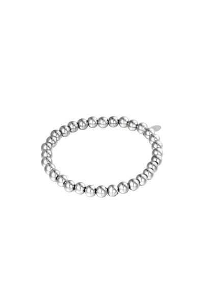 Sieraad & Zo van Mo | Armband Big Beads | Stainless Steel | Zilver kleurig|