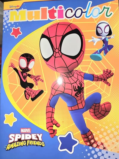 Disney Junior Multicolor kleurboek - Spidey and amazing friends - Marvel - geel oranje stars