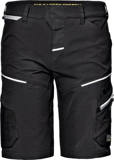 SIR SAFETY GEMINI GUARD Korte Werkbroek HEREN Werkshort Zwart - Stretch - Ripstop - Dubbel Gestikt