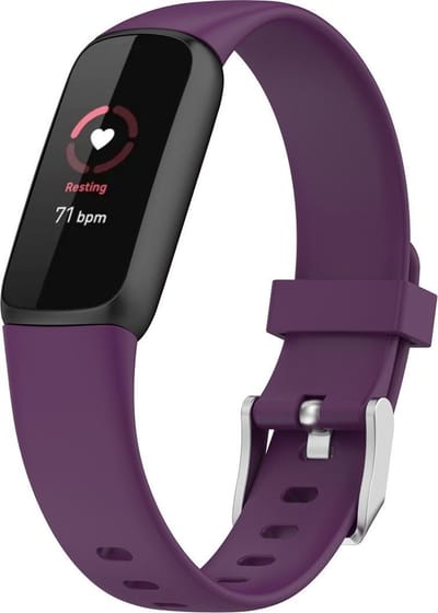 By Qubix - Compatible Fitbit bandje - Geschikt voor fitbit luxe bandje - Sportbandje met gesp - Maat: Small - Paars Smartwatchbandje horlogeband polsband Armband Strap Band Watchband