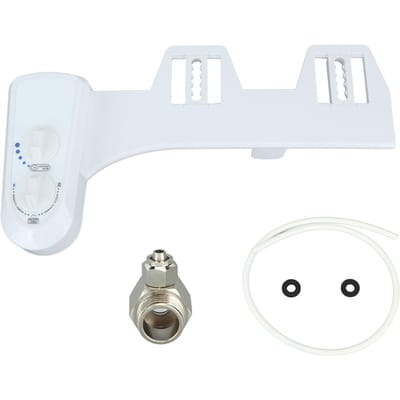 Bidet Opzetstuk Zelfreinigend Dubbele Sproeikop Verstelbare Waterdruk Koud Water Toilet Bidet voor white