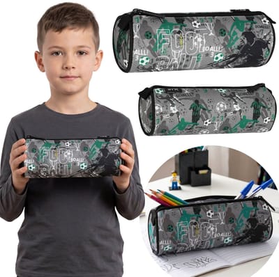 Voetbal Schooletui voor jongens, TUBA, etui voor schoolspullen 22x8x8 cm