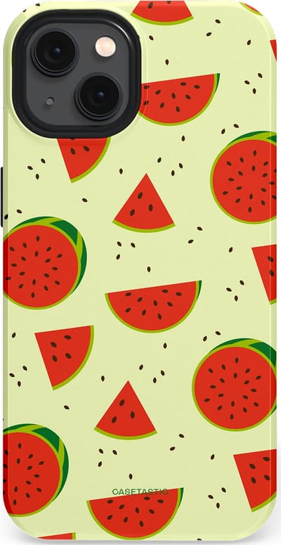 Casetastic Hoesje Geschikt voor Apple iPhone 13 Magsafe - Stijlvolle Beschermende Duo-layer Case - Meloen Moment