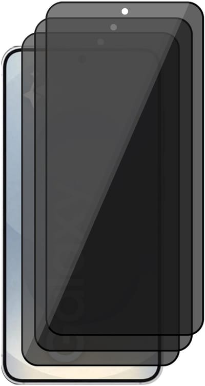 Privacy Screenprotector geschikt voor Samsung Galaxy S25 - 3x Volledig Dekkend Glas Screen Protector