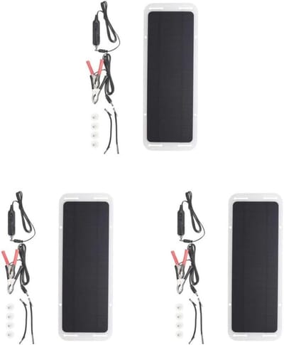 Zonnepaneel Kit - Zonnecel Set - Batterij Laden - Hoog Rendement - 3 Stuks - Zwart
