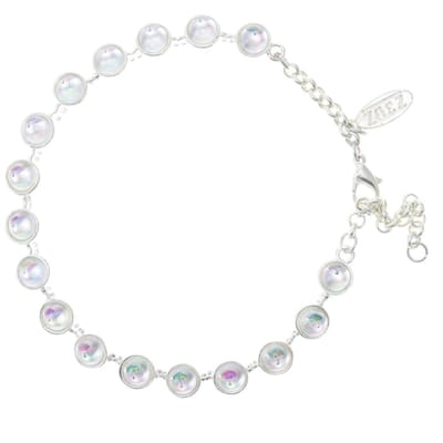 Behave - Armband - multikleur steentjes - romantische look - 20 cm