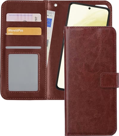 Hoesje - 2 in 1 - Geschikt voor Samsung Galaxy S21 Plus - Met Uitneembare Hard Cover - Bookcase - Wallet Case - Met Pasjeshouder - Book Case - Uitneembaar - Pashouder - Kunstleer - Telefoonhoesjes - Bruin