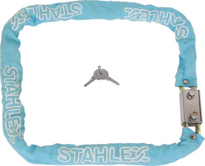 Stahlex Kettingslot - Kleurenmix - Ø 8 mm x 1200 mm - Inclusief 2 sleutels en canvas hoes