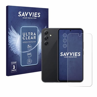 Savvies - Screenprotector voor Samsung Galaxy A54 5G Enterprise Edition (Voor+Camera) - Folie Beschermfolie transparant 6 Stuks