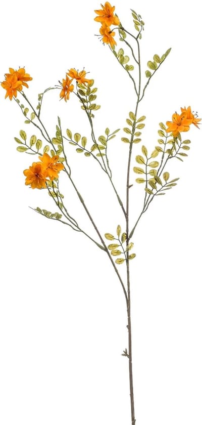 Emerald Kunstbloem bloesem tak - 91 cm - oranje - kunst zijdebloemen