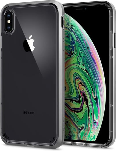 Spigen Neo Hybrid Crystal Hoesje iPhone XS Max Crystal Satin Silver
