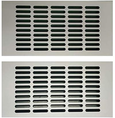 Ventilatierooster Set van 2 - Rechthoekig Perforated Ventilatie-Cover met Insectenbescherming