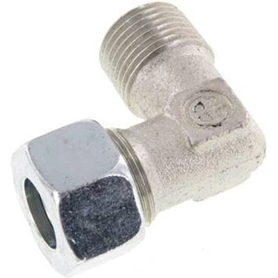 R 1/2'' Buitendraad x 15L Verzinkt Stalen L-Fitting 90graden 315 Bar DIN 2353