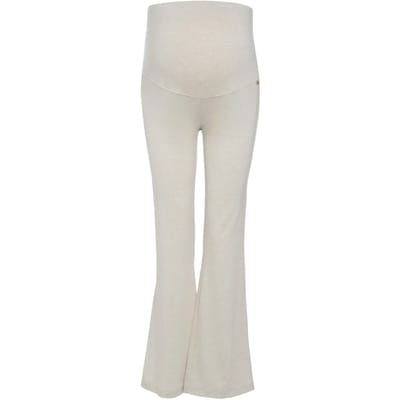 Baby's Only Flared zwangerschapsbroek Glow - Bell Bottom broek gemaakt uit 95% viscose en 5% elastaan - Speciaal ontworpen voor de Zwangerschap - Ecru - S