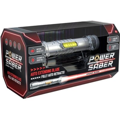 Rollenspellen - GOLIATH - Power Saber Rood - Zwaard 1:1 intrekbaar en uitschuifbaar! Vanaf 8 jaar