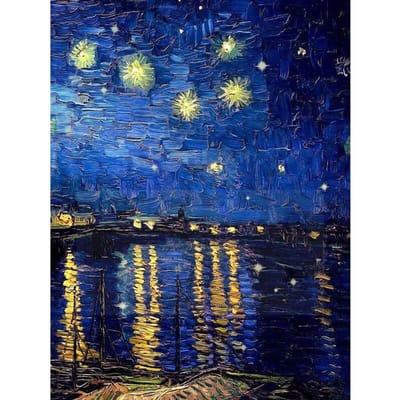 Peinture diamant 5d une nuit étoilée, point de croix, image diamant, broderie 20X30CM blue