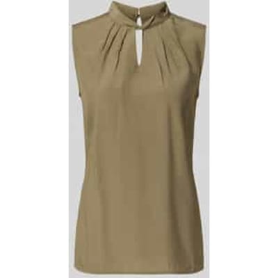 Blousetop van viscose met druppelvormige hals