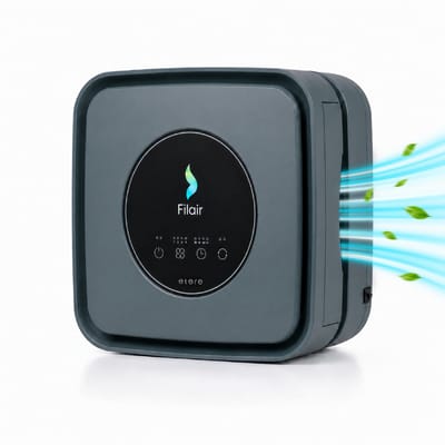 Filair® Luchtreiniger met HEPA H13 Luchtfilter - Air Purifier tegen Allergie, Hooikoorts, Stof, Rook & Huisstofmijt - Stil <30dB met Timer - Luchtzuiveraar Slaapkamer & Woonkamer - Lucht Reiniger + Filter voor Luchtkwaliteit - Grijs