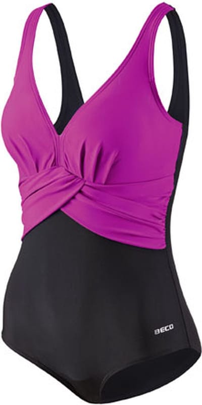 BECO Badpak - D-cup - Dames - Polyamide - Zwart/roze - Maat 40