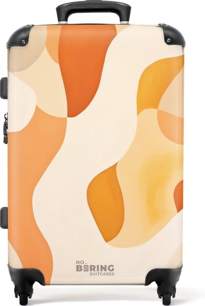 NoBoringSuitcases.com® - Koffer groot - Rolkoffer lichtgewicht - Abstracte vormen - Reiskoffer met 4 wielen - Grote trolley XL - 20 kg bagage