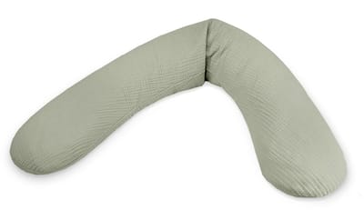 Theraline Voedingskussen Met Hoes - 190x40 cm - Muslin - Sage