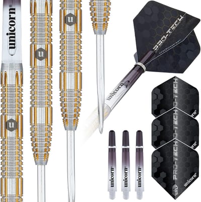Stalen Darts - Dartpijlen Set - Precisie Werpen - Tungsten Materiaal - 24 gram - Zilver Goud