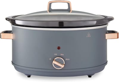 MMP® Slowcooker met timer - Slowcooker - Crockpot - Grijs - ‎30cm x 42cm x 26cm