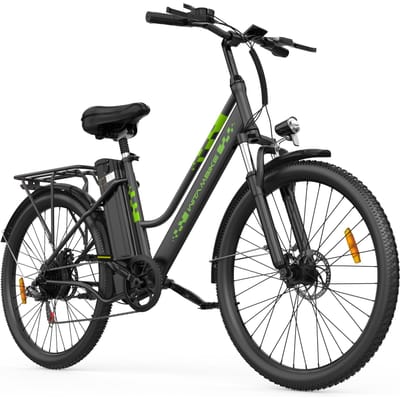 WITAMBIKE C26 PRO Elektrische Stadsfiets voor Volwassenen, 36V 20Ah Batterij zwart