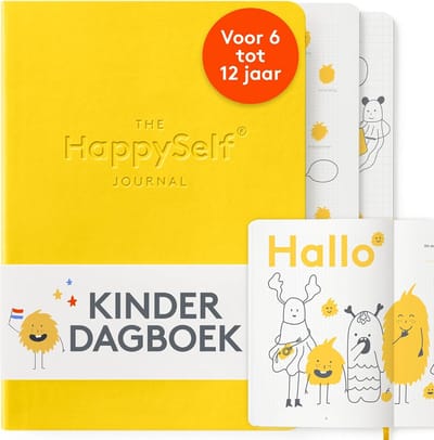 Kinder Dagboek - Groeiboek Jeugd - Positieve Ontwikkeling - Dankbaarheidsactiviteiten - A5 Formaat - Geel