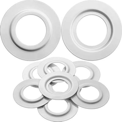 Metalen lampenkap reductiering voor lampenkap fitting adapter (wit, 8 stuks) - ES/E27 naar BC/B22 - Plaat licht - Converter