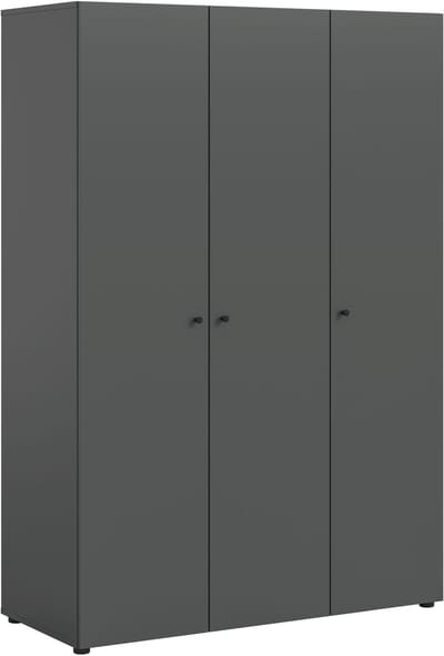 xonox.home Darw kledingkast met 3 deuren (B/H/D: 120x176x51 cm) antracietkleurig