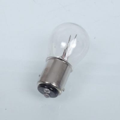 Scooter Lamp - Remlicht Bulb - Motor Verlichting - Dubbele Gloeidraad - Bay15d Base - Zilver