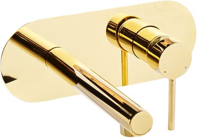 CLAVIJO - Wandgemonteerde mengkraan - Goud - Messing