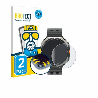 BROTECT - Screenprotector voor Samsung Galaxy Watch Ultra / Ultra 2 (47 mm) - Folie Beschermfolie matte volledig dekking 2 Stuks