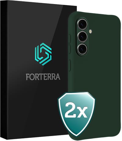 Hoesje 2 Stuks - Geschikt voor Samsung Galaxy A37 - Sterk & Shockproof - Back Cover - Case Siliconen - Telefoon Hoes - Donkergroen