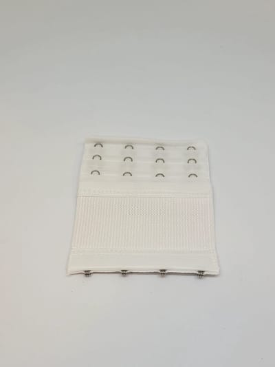 Jumada's - Beha Verlengstuk - Verlenger 4 Haaks - Elastiek - Wit