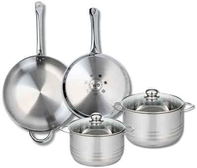 Set van 2 Bakpannen 28 en 32 cm en 2 Kookpotten 20 en 24 cm Elo Profi Brillant