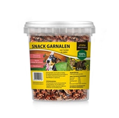Gedroogde snack garnalen voor hond en kat