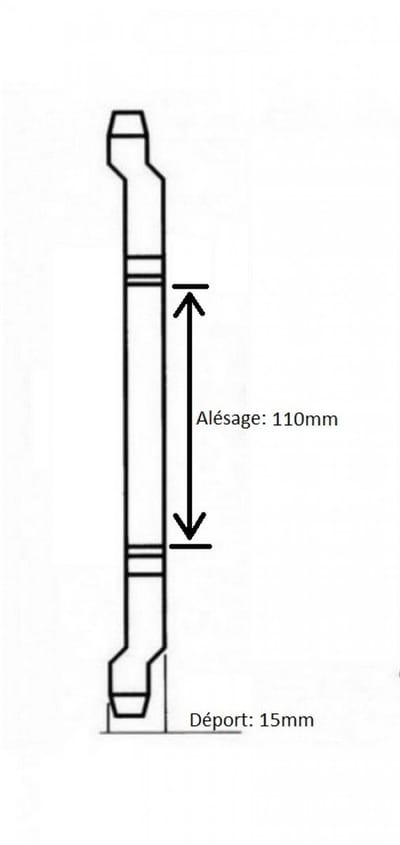 tandwiel 60 tanden steek 415 Ø110mm voor bromfiets mbk 88