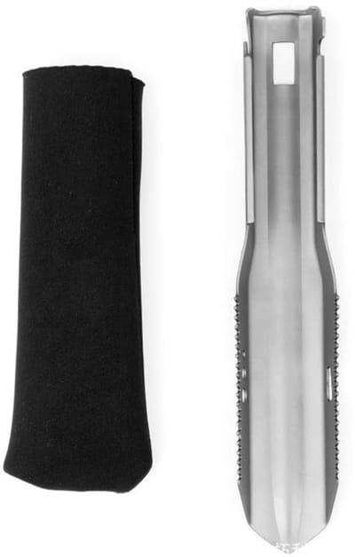 Dailygoods - Backpacken Troffel Shovel - Titanium Hand Schop - Lang Handvat - Outdoor - Camping - Wandelen - Compact - Lichtgewicht