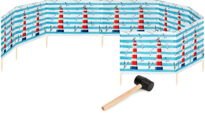 Garronda Strand Windscherm Met Stokken - Windscherm Strand – Windscherm – Rubberen hamer – GD-EX-Wb-12m