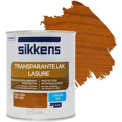Sikkens - Transparante Buitenlak Zijdeglans - Donker Eiken - 750 Ml
