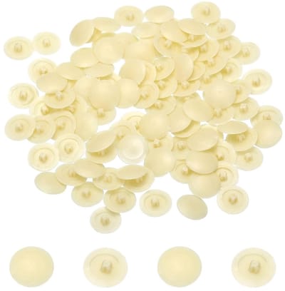 108 Stuks 12 mm Plastic Zelftappende Schroefkapjes - Decoratieve Dekkapjes voor Schroeven met Diameter 7-8 mm Phillips Kop (Crème)