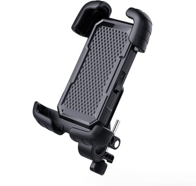 Schokbestendige fietstelefoonhouder - mountainbike, motortelefoonhouder - navigatietelefoonhouder - universele telefoonhouder - geschikt voor mobiele telefoons van 4.7-6.8 inch（zwart）