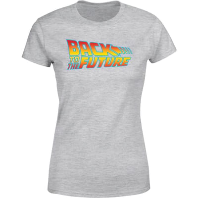 Back To The Future Classic Logo Women's T-Shirt - Grey - XS