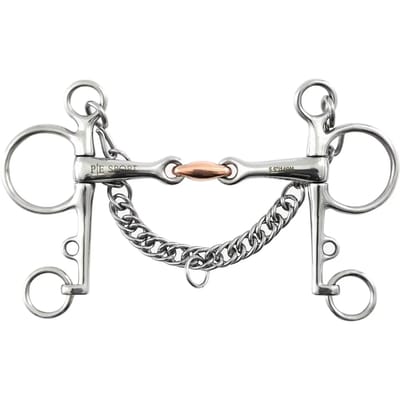 Pelham dubbelbreekpaard met koperkorrel Premier Equine