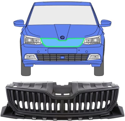 Zwarte grill voor Skoda Fabia 2014-2018 / Set