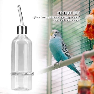 Automatische Waterdispenser voor Papegaaien, Fles voor Vogels met RVS Bal, Ideaal voor Kooi Accessoires en Hydratatie