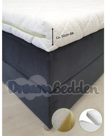 Splittopper Premium 160x210 ca. 10cm dik Hybride schuim Medium/Stevig Bamboo Hoes