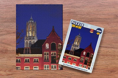 Puzzel Nacht - Domtoren - Huis - Legpuzzel - Puzzel 1000 stukjes volwassenen